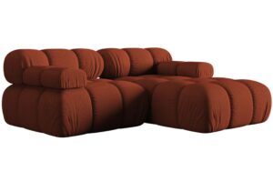 Micadoni Terakotově oranžov&aacute; rohov&aacute; pohovka Bellis 188 cm