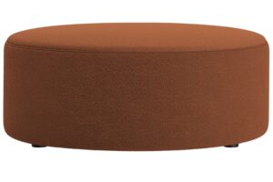 Micadoni Terakotově oranžov&yacute; boucl&eacute; taburet Dia 90 cm