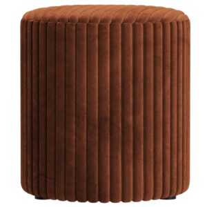 Micadoni Terakotově oranžov&yacute; man&scaron;estrov&yacute; taburet Dia 40 cm