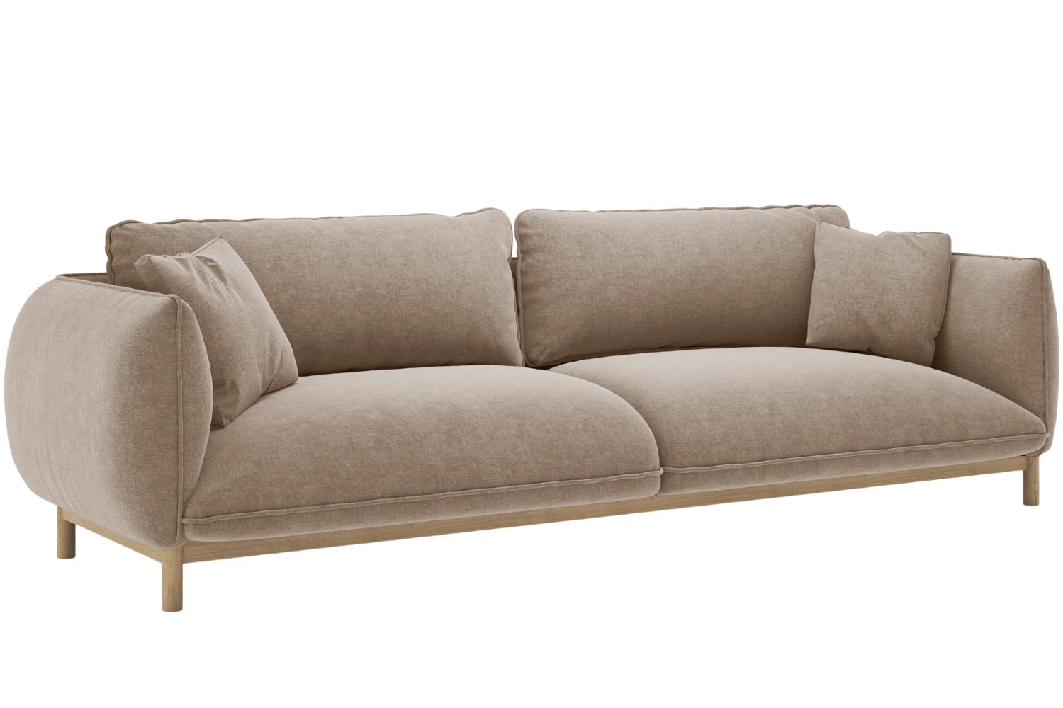 Micadoni Tmavě béžová čtyřmístná pohovka Ada 248 cm