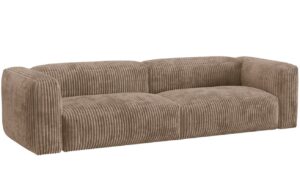 Micadoni Tmavě b&eacute;žov&aacute; man&scaron;estrov&aacute; čtyřm&iacute;stn&aacute; pohovka Martina 320 cm