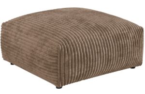 Micadoni Tmavě b&eacute;žov&aacute; man&scaron;estrov&aacute; podnožka Martina 106 x 106 cm