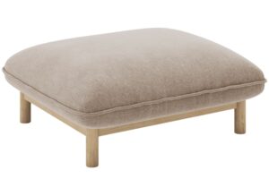 Micadoni Tmavě b&eacute;žov&aacute; podnožka Ada 80 x 65 cm