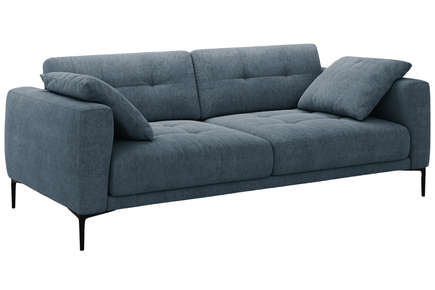 Micadoni Tmavě modrá čalouněná čtyřmístná pohovka Bemy 230 cm