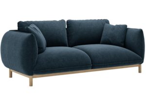 Micadoni Tmavě modr&aacute; dvoum&iacute;stn&aacute; pohovka Ada 178 cm