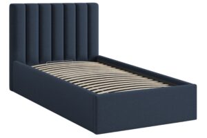 Micadoni Tmavě modr&aacute; postel Allison 90 x 200 cm s &uacute;ložn&yacute;m prostorem