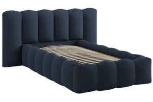 Micadoni Tmavě modr&aacute; postel Lupine 90 x 200 cm s &uacute;ložn&yacute;m prostorem