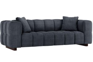 Micadoni Tmavě modr&aacute; rozkl&aacute;dac&iacute; pohovka Puma 260 cm