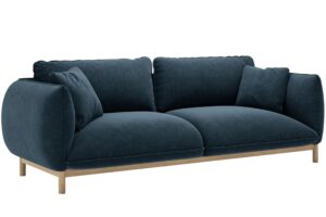 Micadoni Tmavě modr&aacute; trojm&iacute;stn&aacute; pohovka Ada 208 cm