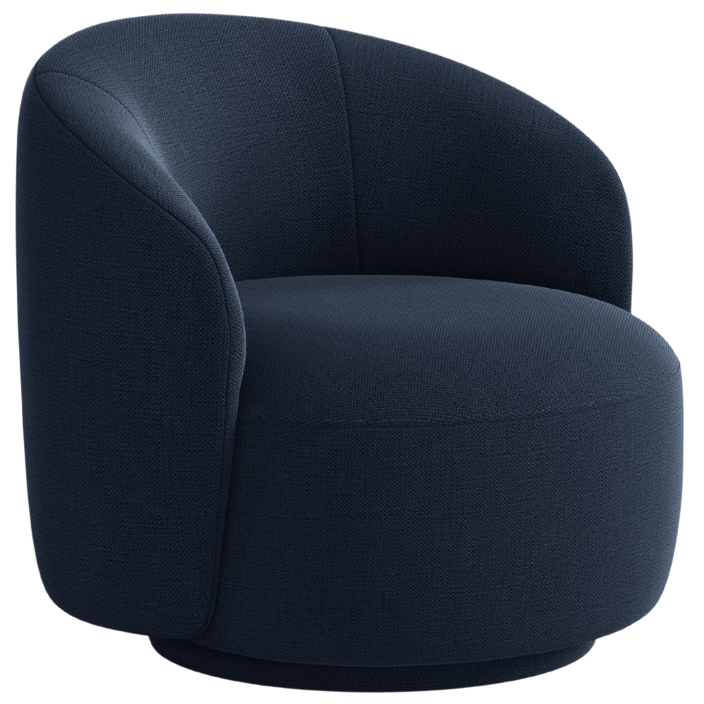 Micadoni Tmavě modré otočné křeslo Letizia