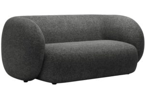 Micadoni Tmavě &scaron;ed&aacute; dvoum&iacute;stn&aacute; pohovka Kate 183 cm