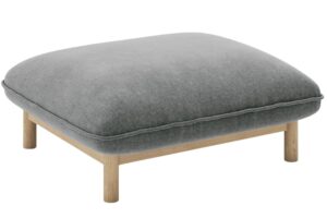 Micadoni Tmavě &scaron;ed&aacute; podnožka Ada 80 x 65 cm