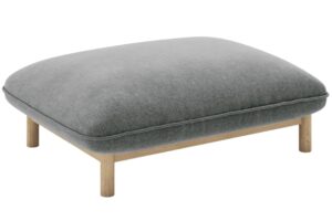 Micadoni Tmavě &scaron;ed&aacute; podnožka Ada 95 x 65 cm