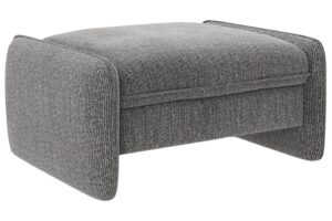 Micadoni Tmavě &scaron;ed&aacute; podnožka Georgia 95 x 70 cm