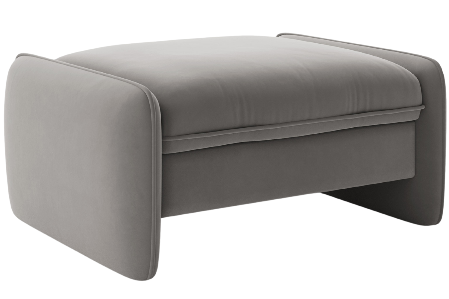 Micadoni Tmavě šedá sametová podnožka Georgia 95 x 70 cm