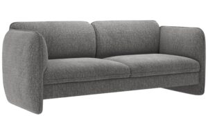 Micadoni Tmavě &scaron;ed&aacute; trojm&iacute;stn&aacute; pohovka Georgia 204 cm