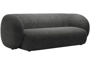 Micadoni Tmavě &scaron;ed&aacute; trojm&iacute;stn&aacute; pohovka Kate 213 cm