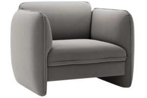 Micadoni Tmavě &scaron;ed&eacute; sametov&eacute; křeslo Georgia