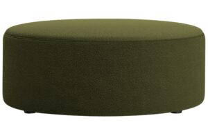 Micadoni Tmavě zelen&yacute; boucl&eacute; taburet Dia 90 cm