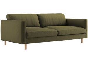 Micadoni Zelen&aacute; sametov&aacute; čtyřm&iacute;stn&aacute; pohovka Eden 209 cm