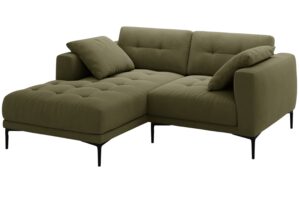 Micadoni Zelen&aacute; sametov&aacute; rohov&aacute; pohovka Bemy 205 cm