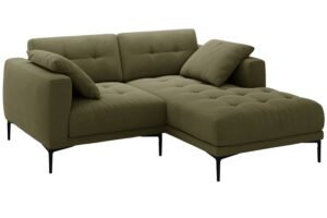 Micadoni Zelen&aacute; sametov&aacute; rohov&aacute; pohovka Bemy 205 cm