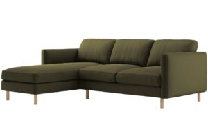 Micadoni Zelen&aacute; sametov&aacute; rohov&aacute; pohovka Eden 250 cm