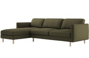 Micadoni Zelen&aacute; sametov&aacute; rohov&aacute; pohovka Eden 286 cm