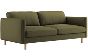 Micadoni Zelen&aacute; sametov&aacute; trojm&iacute;stn&aacute; pohovka Eden 173 cm