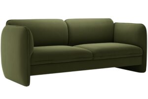 Micadoni Zelen&aacute; sametov&aacute; trojm&iacute;stn&aacute; pohovka Georgia 204 cm