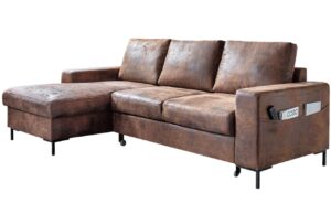 Miuform Koženkov&aacute; rozkl&aacute;dac&iacute; pohovka Lofty Lilly 236 cm