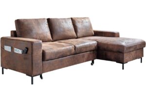 Miuform Koženkov&aacute; rozkl&aacute;dac&iacute; pohovka Lofty Lilly 236 cm