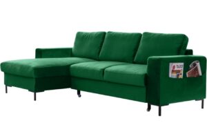 Miuform Sametov&aacute; rozkl&aacute;dac&iacute; pohovka Lofty Lilly 236 cm