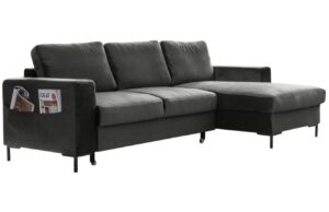 Miuform Sametov&aacute; rozkl&aacute;dac&iacute; pohovka Lofty Lilly 236 cm