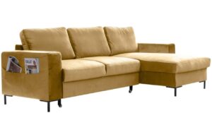 Miuform Sametov&aacute; rozkl&aacute;dac&iacute; pohovka Lofty Lilly 236 cm