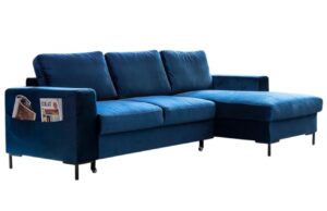 Miuform Sametov&aacute; rozkl&aacute;dac&iacute; pohovka Lofty Lilly 236 cm