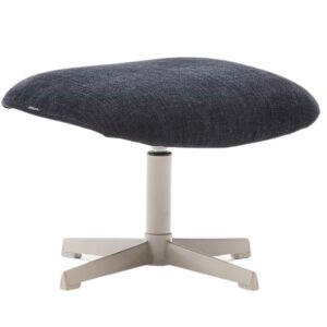 Modr&aacute; čalouněn&aacute; podnožka Kave Home Teryl 58 x 42