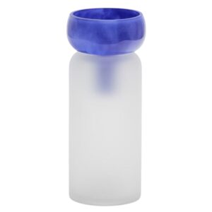 Modr&aacute; skleněn&aacute; v&aacute;za Kave Home Kelse 30