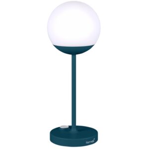 Modr&aacute; venkovn&iacute; LED lampa Fermob MOOON! 41 cm