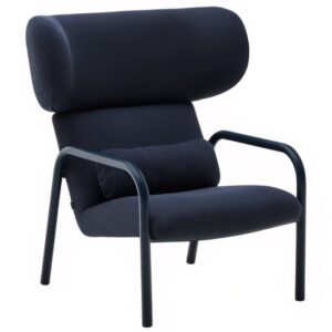 Modr&eacute; čalouněn&eacute; křeslo Kave Home Inari