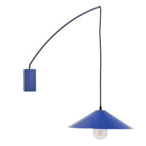 Modr&eacute; kovov&eacute; n&aacute;stěnn&eacute; světlo Kave Home Kally