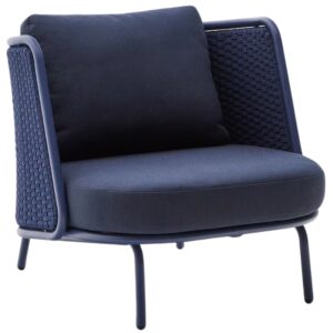 Modr&eacute; zahradn&iacute; křeslo Kave Home Sedalis