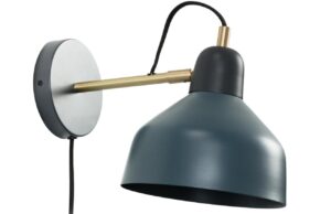 Modro-&scaron;ed&eacute; kovov&eacute; n&aacute;stěnn&eacute; světlo Kave Home Olimpia 18