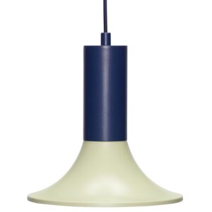 Modro-zelen&eacute; kovov&eacute; z&aacute;věsn&eacute; světlo H&uuml;bsch Luminary 25 cm