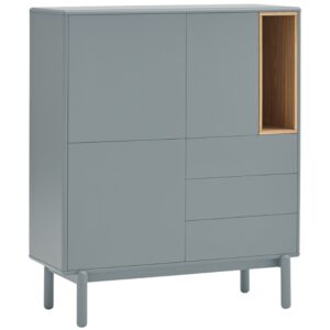 Modro&scaron;ed&aacute; lakovan&aacute; komoda Teulat Corvo 100 x 40 cm