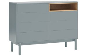 Modro&scaron;ed&aacute; lakovan&aacute; komoda Teulat Corvo 120 x 40 cm