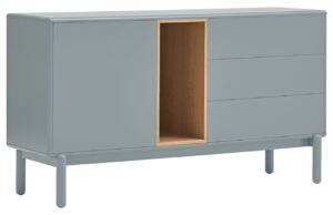 Modro&scaron;ed&aacute; lakovan&aacute; komoda Teulat Corvo 140 x 40 cm