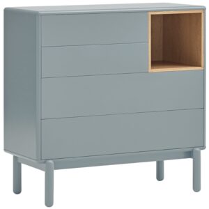 Modro&scaron;ed&aacute; lakovan&aacute; komoda Teulat Corvo 90 x 40 cm