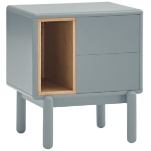 Modro&scaron;ed&yacute; lakovan&yacute; nočn&iacute; stolek Teulat Corvo 48 x 35 cm