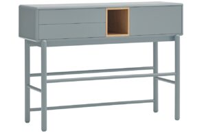 Modro&scaron;ed&yacute; lakovan&yacute; toaletn&iacute; stolek Teulat Corvo 120 x 35 cm